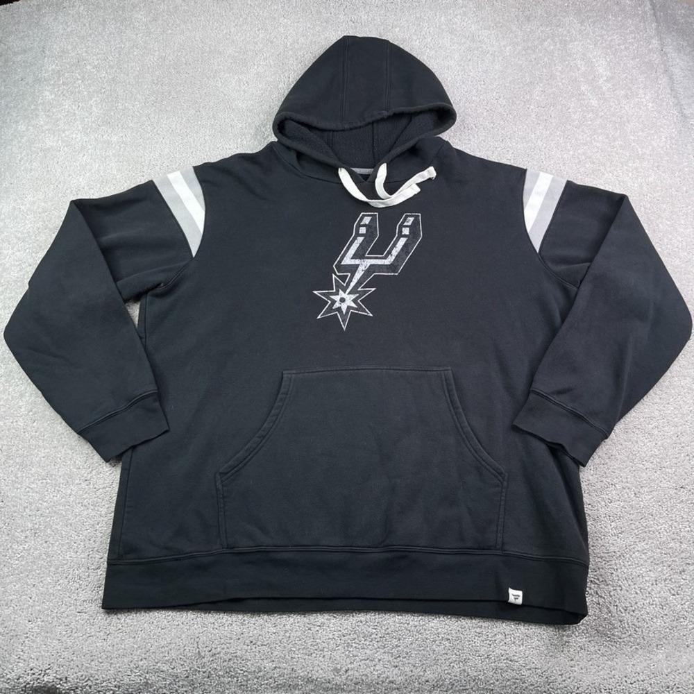 San Antonio Spurs Hoodie Mens 2XL XXL Black‎ Fanatics Pullover Sweatshirt